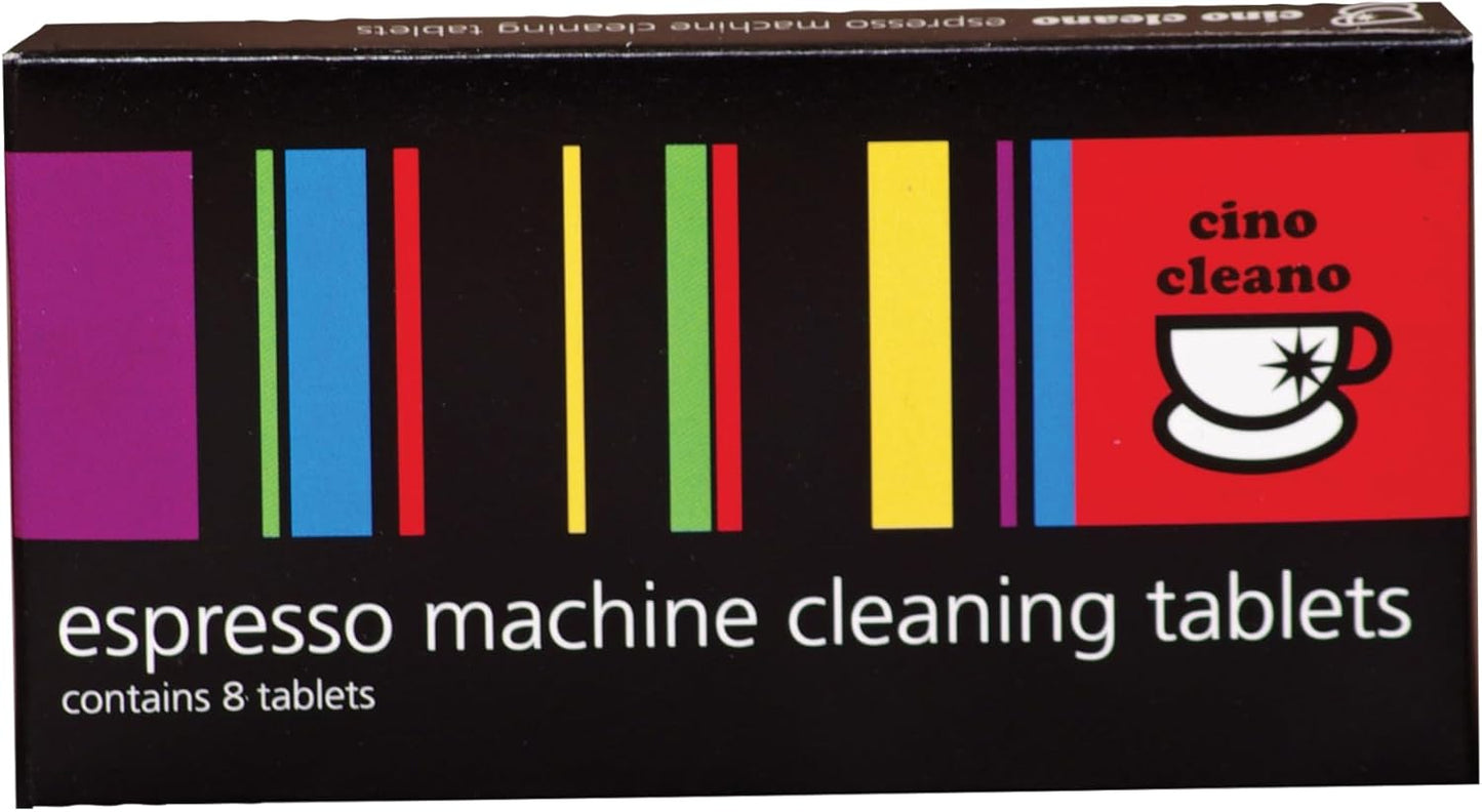 Cino Cleano Coffee Machine Cleaning Tablets (8) by Cafetto Australia | Compatible with home coffee machines | Espresso Machine Cleaning Tablets - Safe for your machine and you