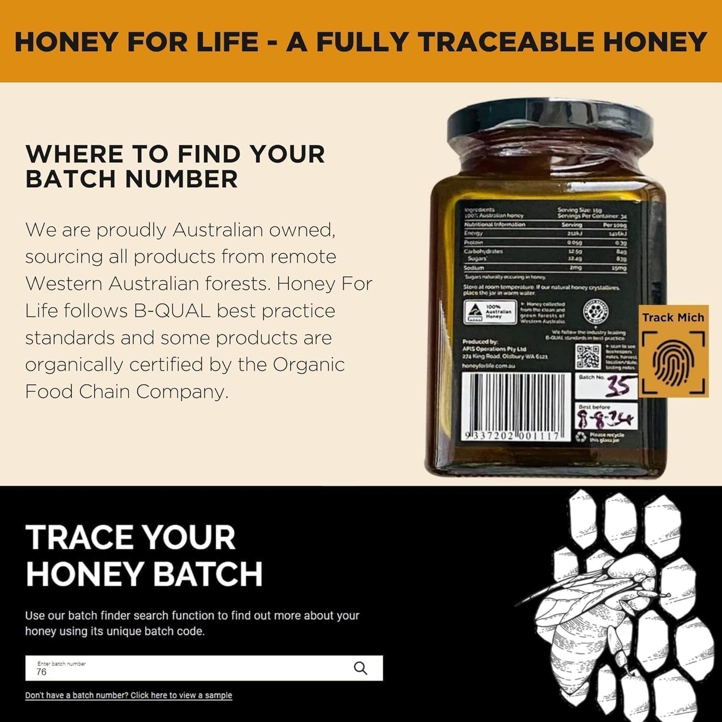 HONEY FOR LIFE Super Marri TA50+ MGO 1600+ Honey
