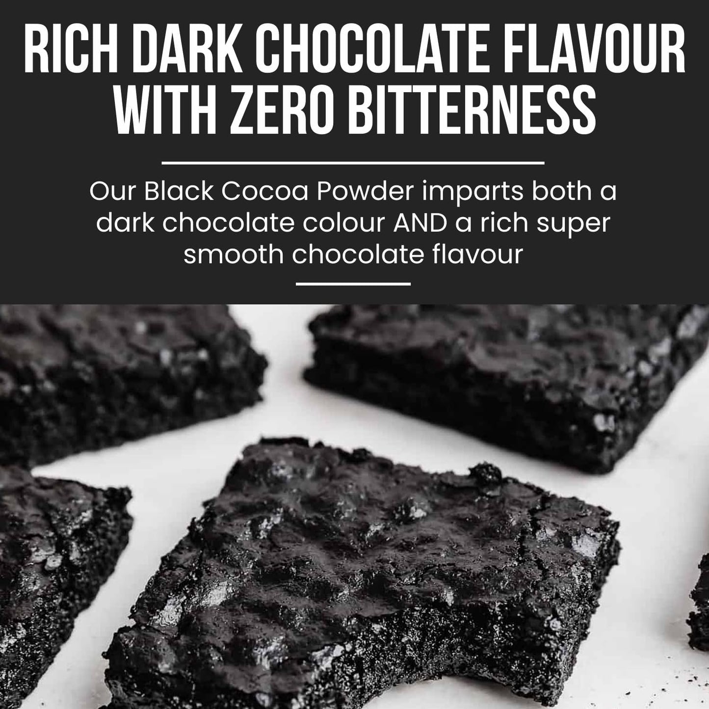 Black Cocoa Powder for Baking - 250g Pouch | Intense Deep Black Dutch Processed Unsweetened Cocoa Powder | pH 8.8 (Zero Bitterness) with 10-12% Fat | Super Cal