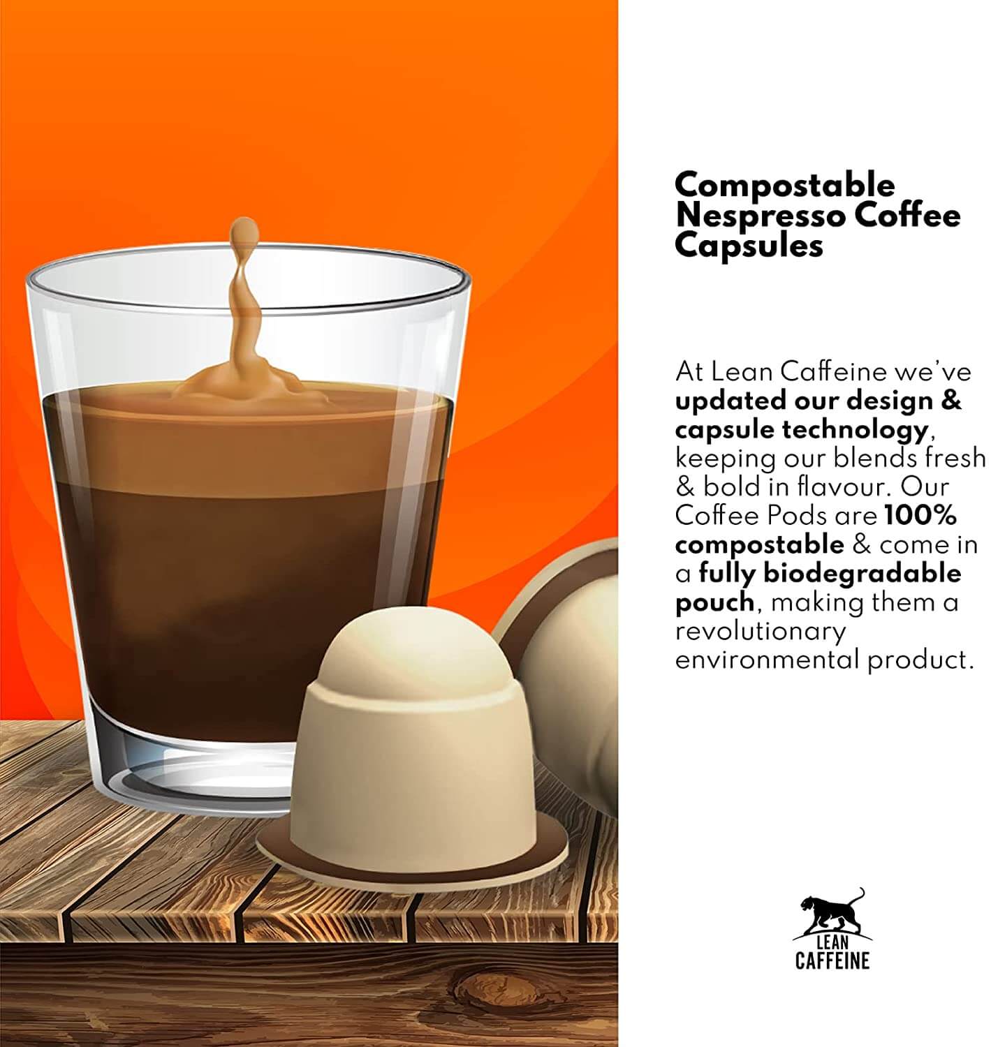 Lean Caffeine Nespresso Capsules Compostable