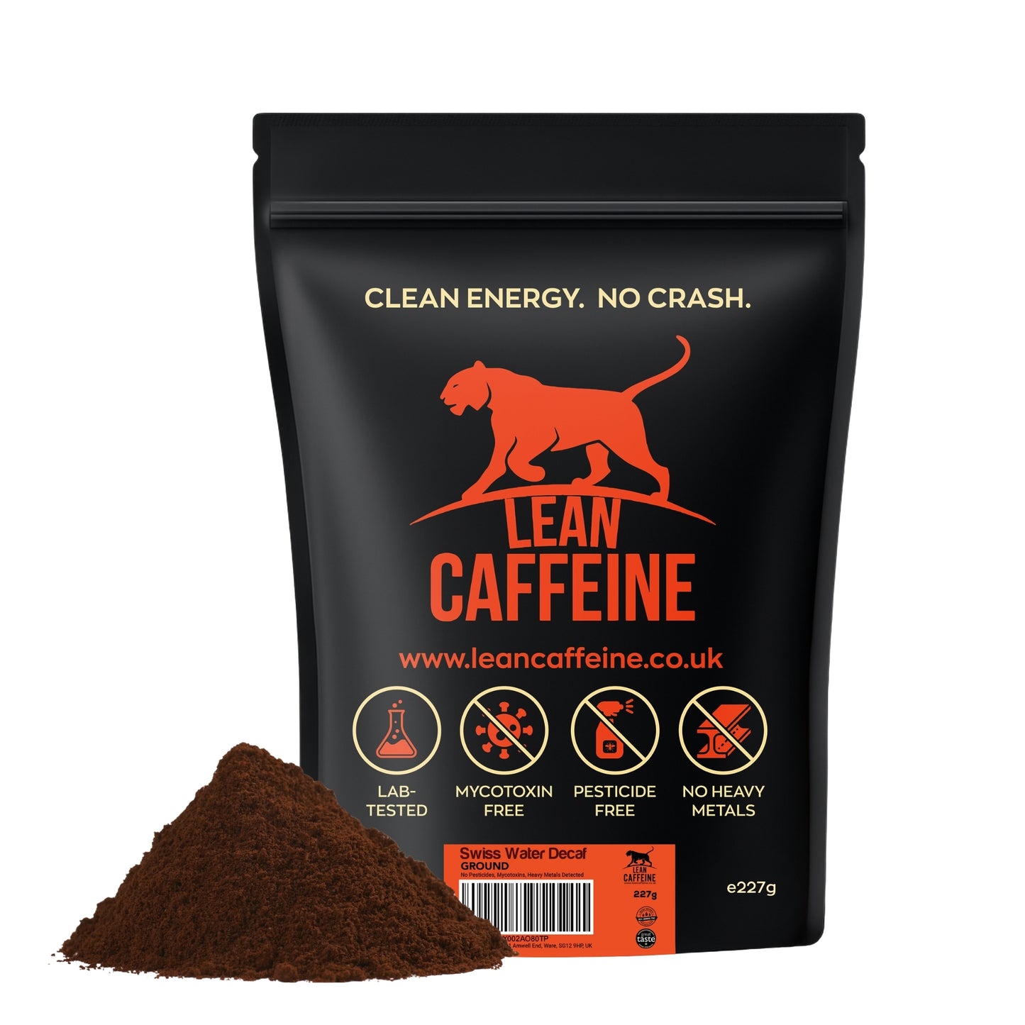 Lean Caffeine Bulletproof Decaf Ground Coffee