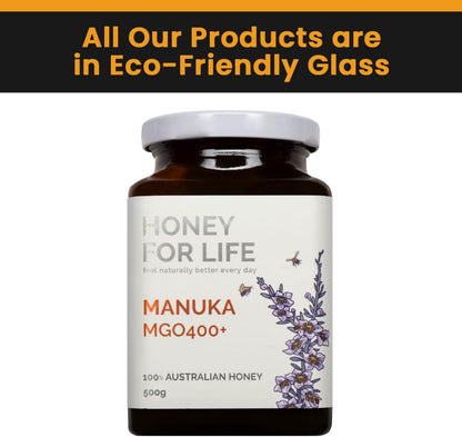 HONEY FOR LIFE Australian Monofloral Manuka Honey MGO 400+