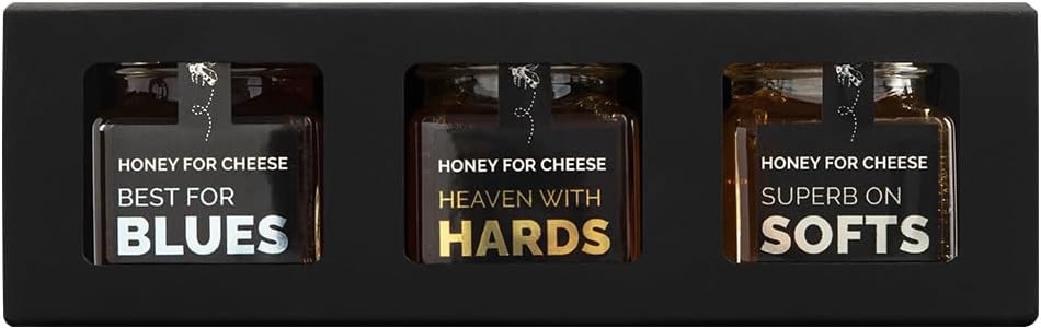 Honey for Life Raw Honey Gift Set – 3 Mini Honey Jars for Cheese Pairing | Jarrah, Marri & Southern Yate Honey | 100% Raw Western Australian Honey