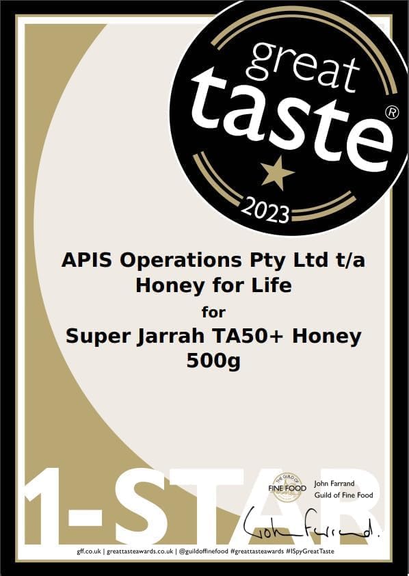 Honey For Life Super Jarrah TA50+ / MGO 1600+ Raw Australian Honey – Stronger Than Manuka Honey