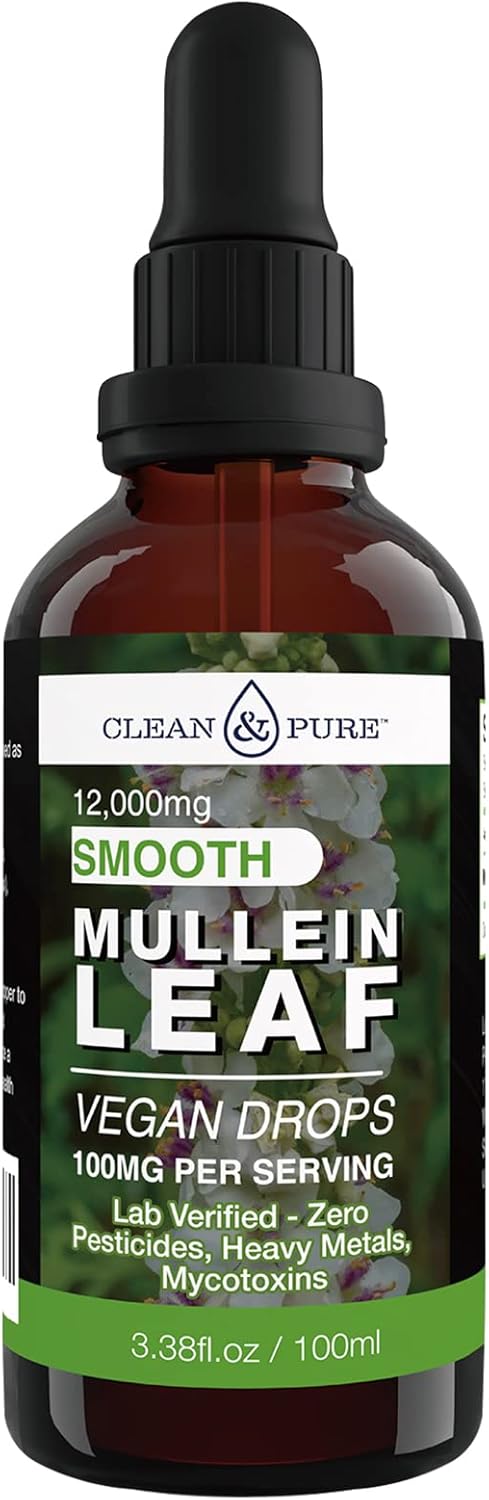 Clean & Pure Mullein Leaf Extract Liquid Drops 100ml