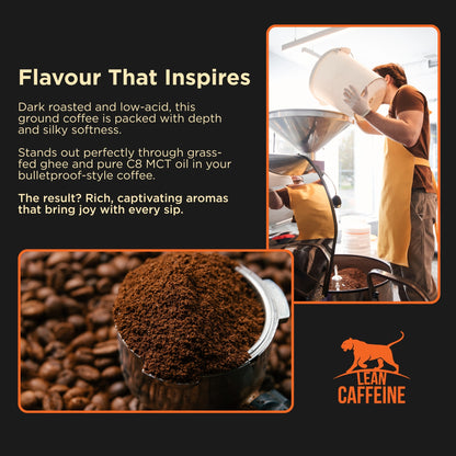 Lean Caffeine Bulletproof Decaf Ground Coffee