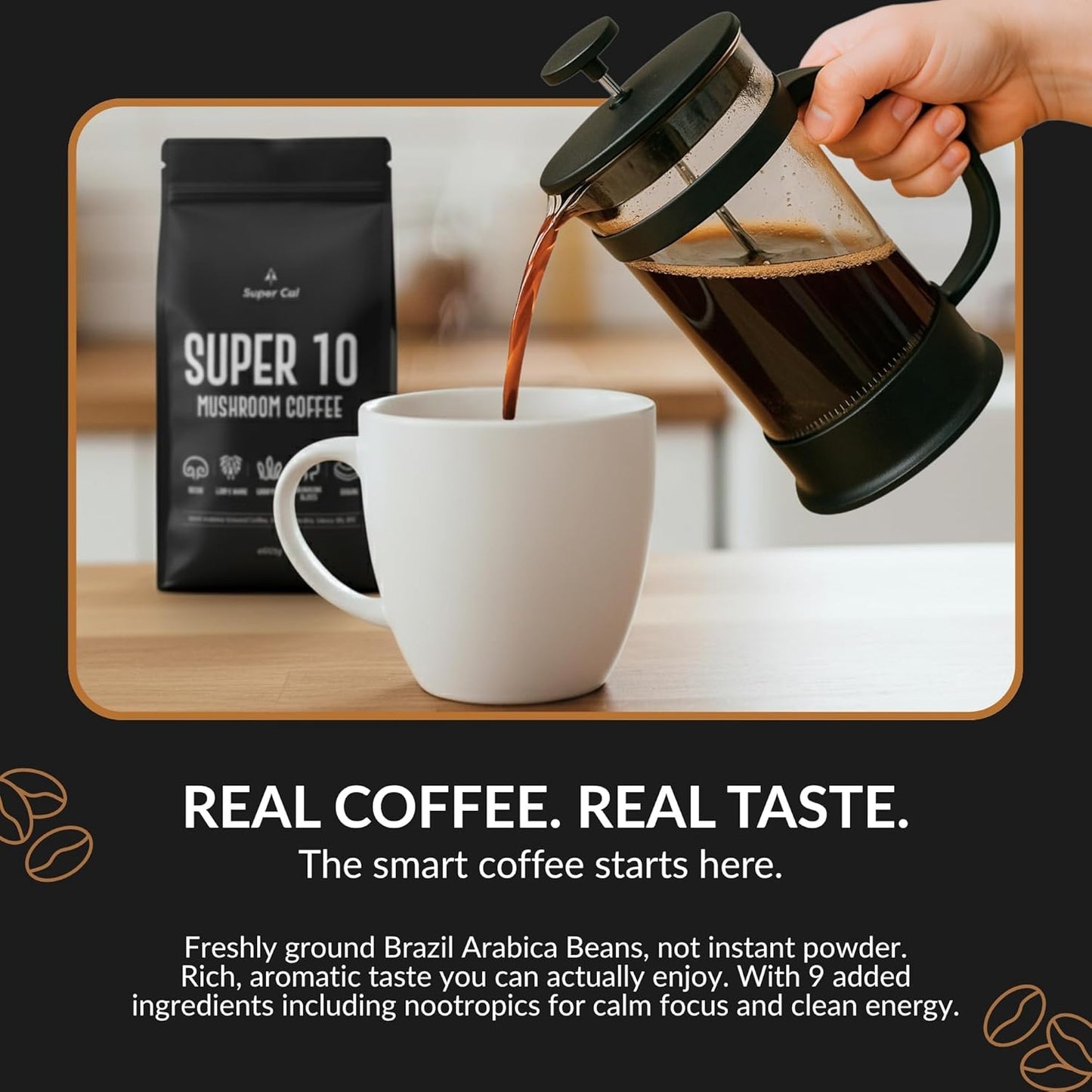 Super Cal Mushroom Coffee Ground with Lion’s Mane – 600g