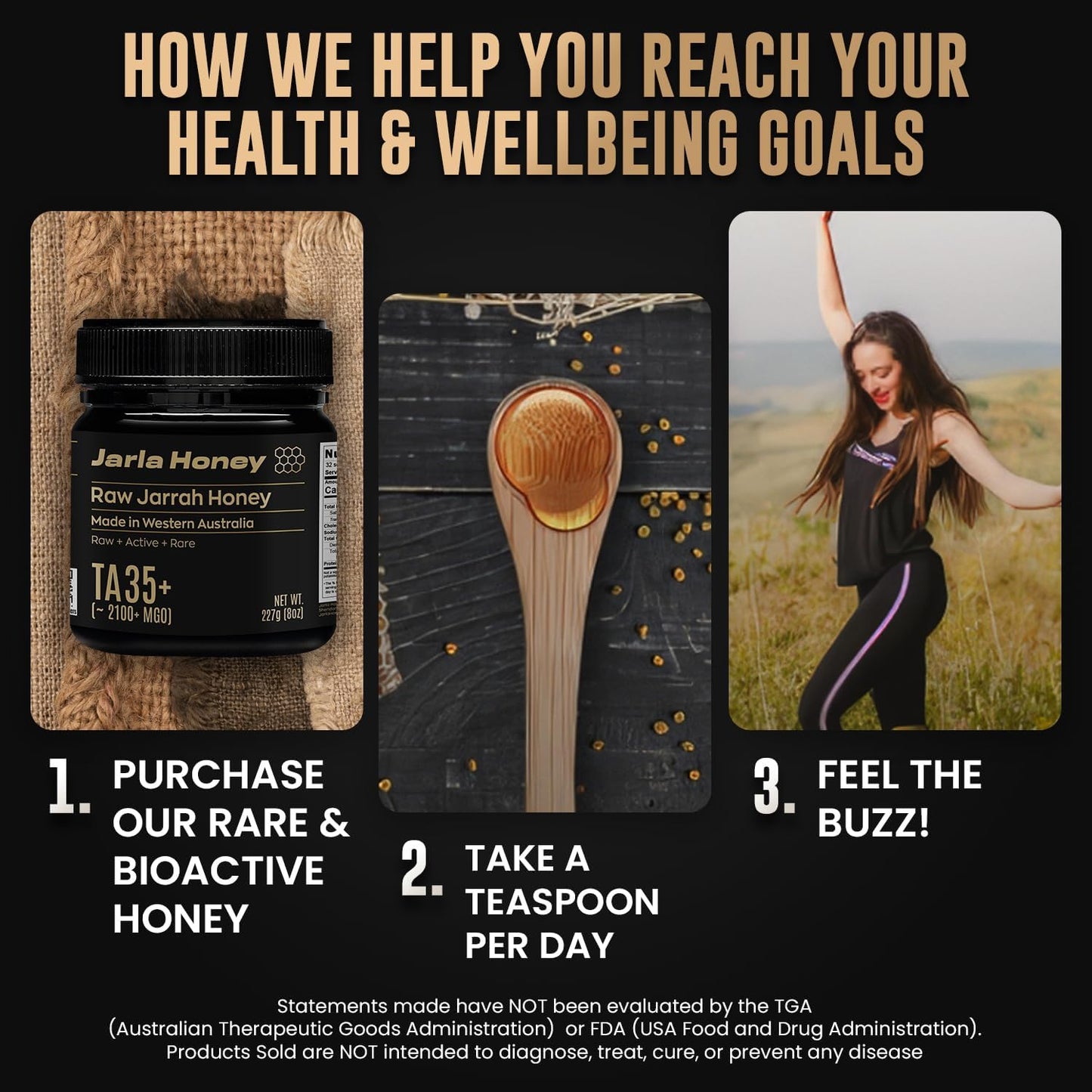 Jarla Honey Australian Jarrah Honey TA35+ | Raw Cold Pressed Unfiltered Honey | Stronger than Manuka Honey | Western Australia