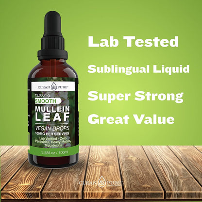 Clean & Pure Mullein Leaf Extract Liquid Drops 100ml