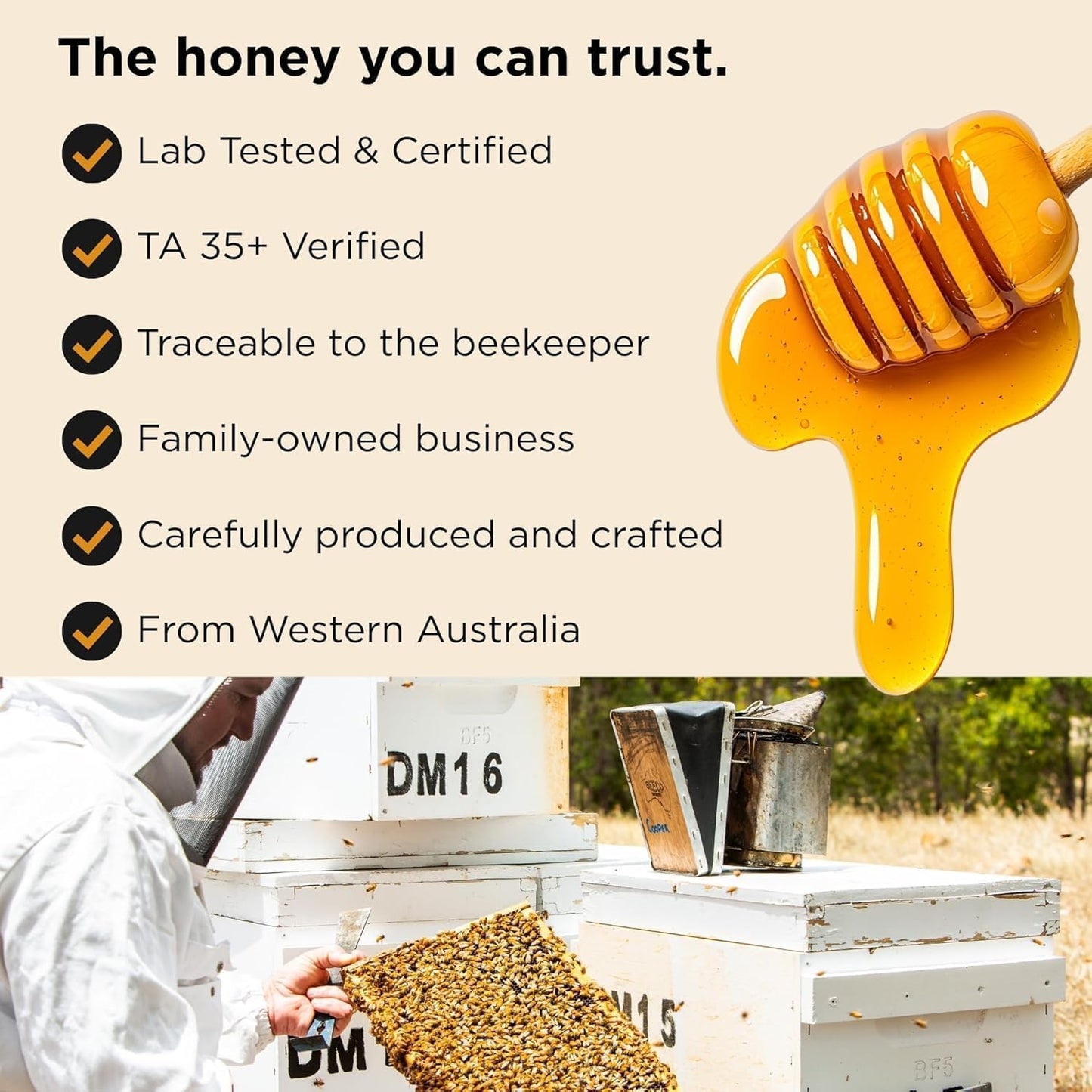 Honey For Life Marri Honey TA35+ / MGO 1125+ – Raw Australian Active Honey