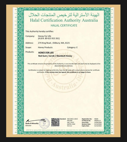 HONEY FOR LIFE Australian Monofloral Manuka Honey MGO 400+