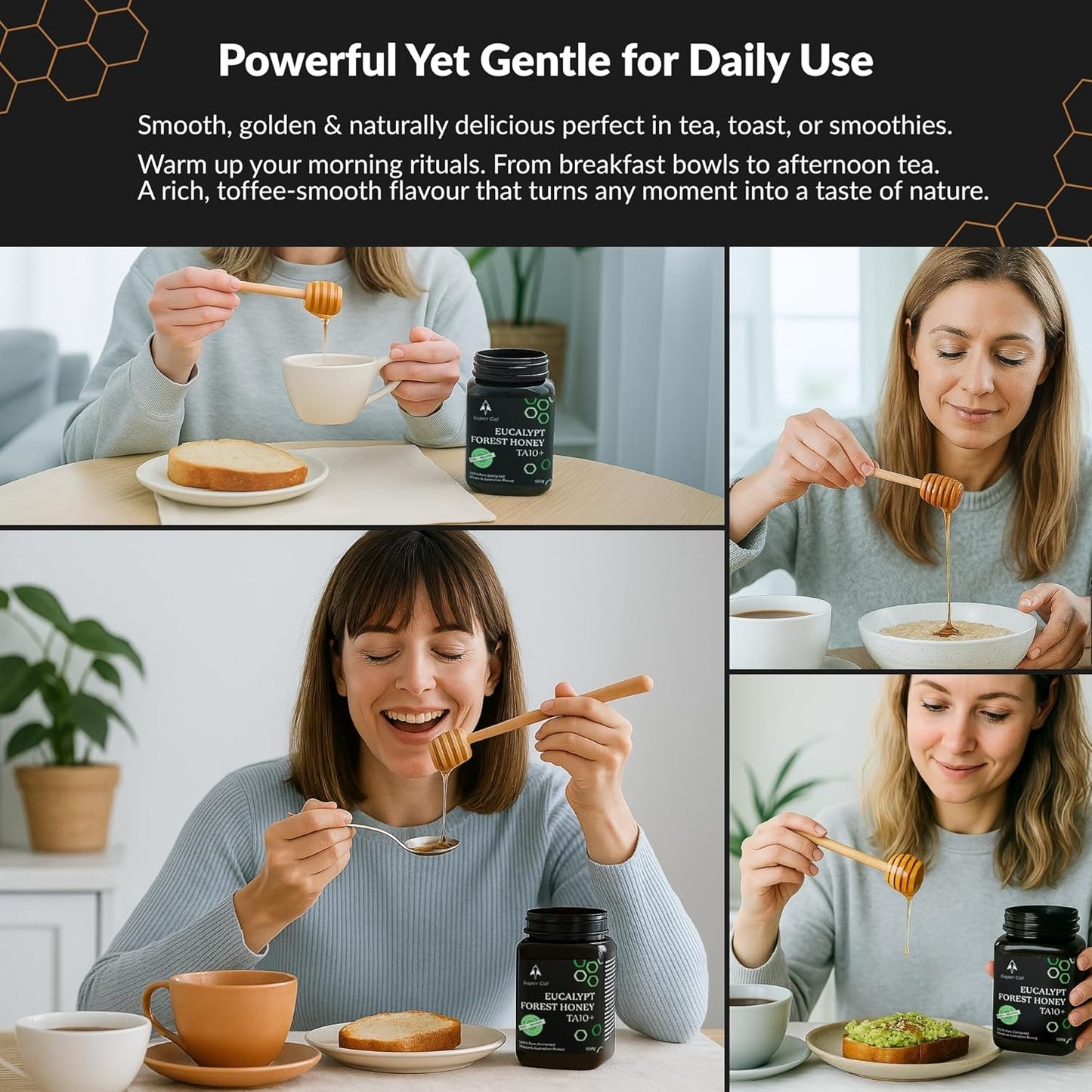 Super Cal Active Eucalypt Raw Honey TA10+ | MGO 250+ Equivalent | 500g