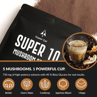 Super Cal Mushroom Coffee Ground with Lion’s Mane – 600g