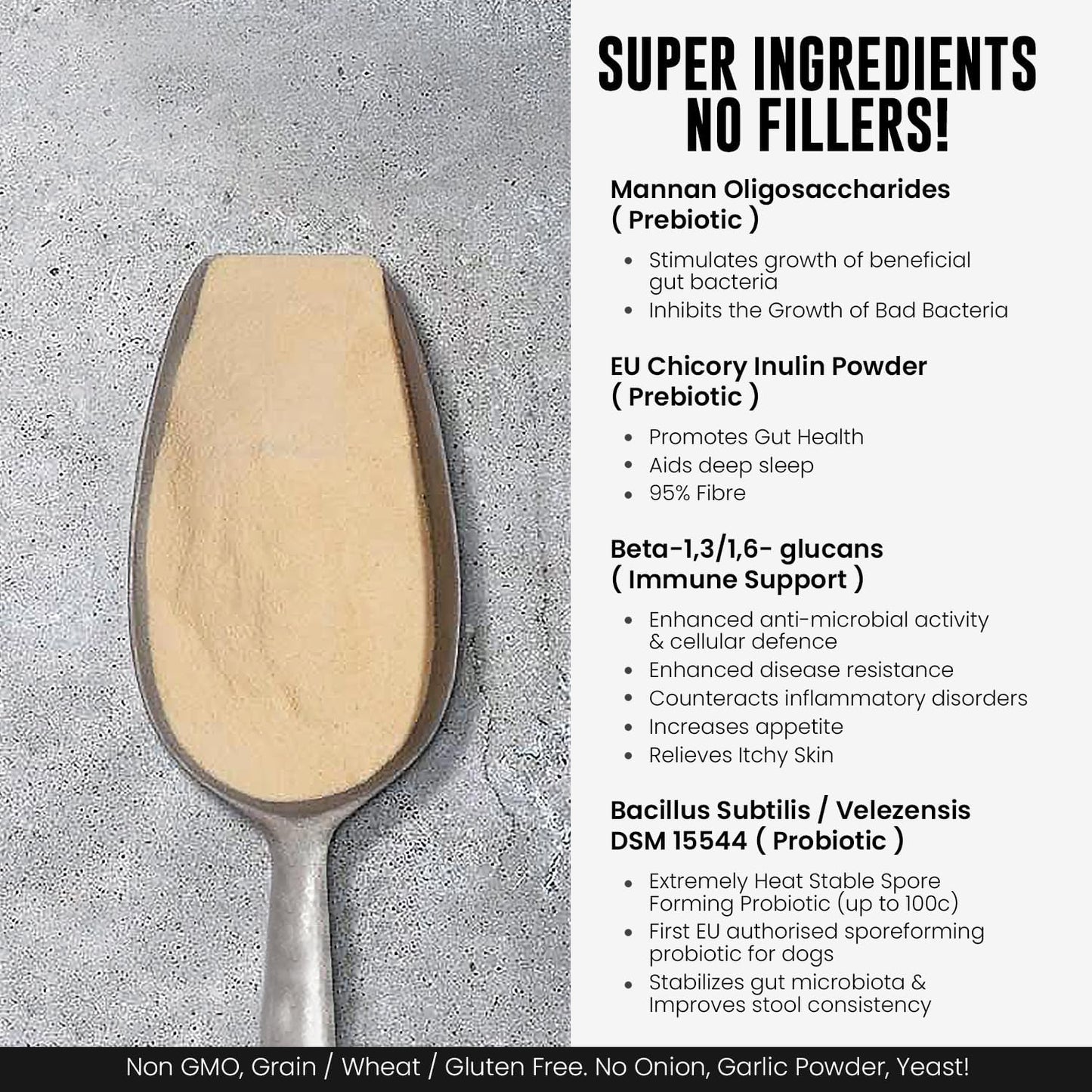 Super Cal Advanced Probiotics for Dogs Powder 300g | Pre + Probiotics with Beta Glucans & Fibre for Gut Health, Digestion & Immune Support