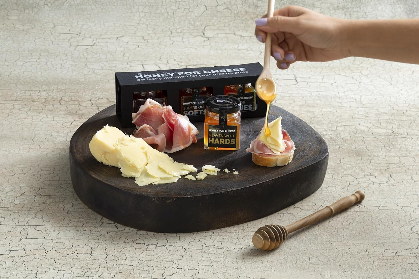 Honey for Life Raw Honey Gift Set – 3 Mini Honey Jars for Cheese Pairing | Jarrah, Marri & Southern Yate Honey | 100% Raw Western Australian Honey