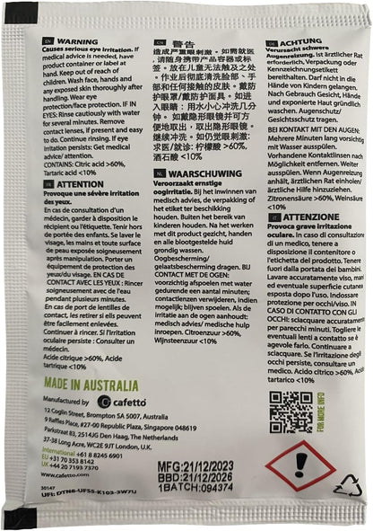 Super Cal Descaler - 4x25g Sachets (12mth Supply) by Cafetto who make Sage Descaler for Coffee Machines & Kettles | Made in Australia - a Super Premium coffee machine descaler
