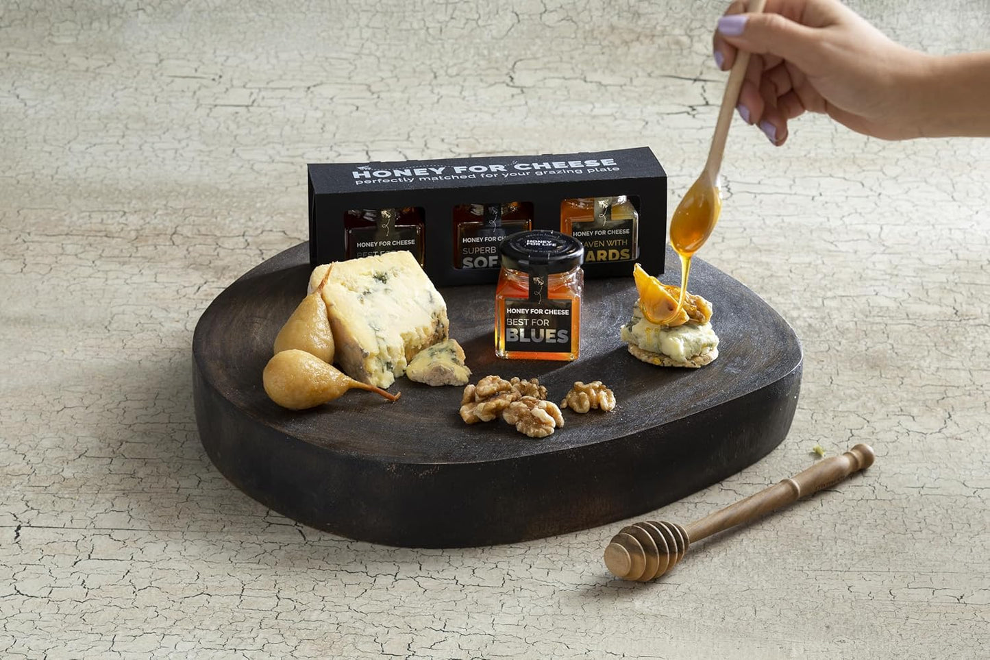 Honey for Life Raw Honey Gift Set – 3 Mini Honey Jars for Cheese Pairing | Jarrah, Marri & Southern Yate Honey | 100% Raw Western Australian Honey
