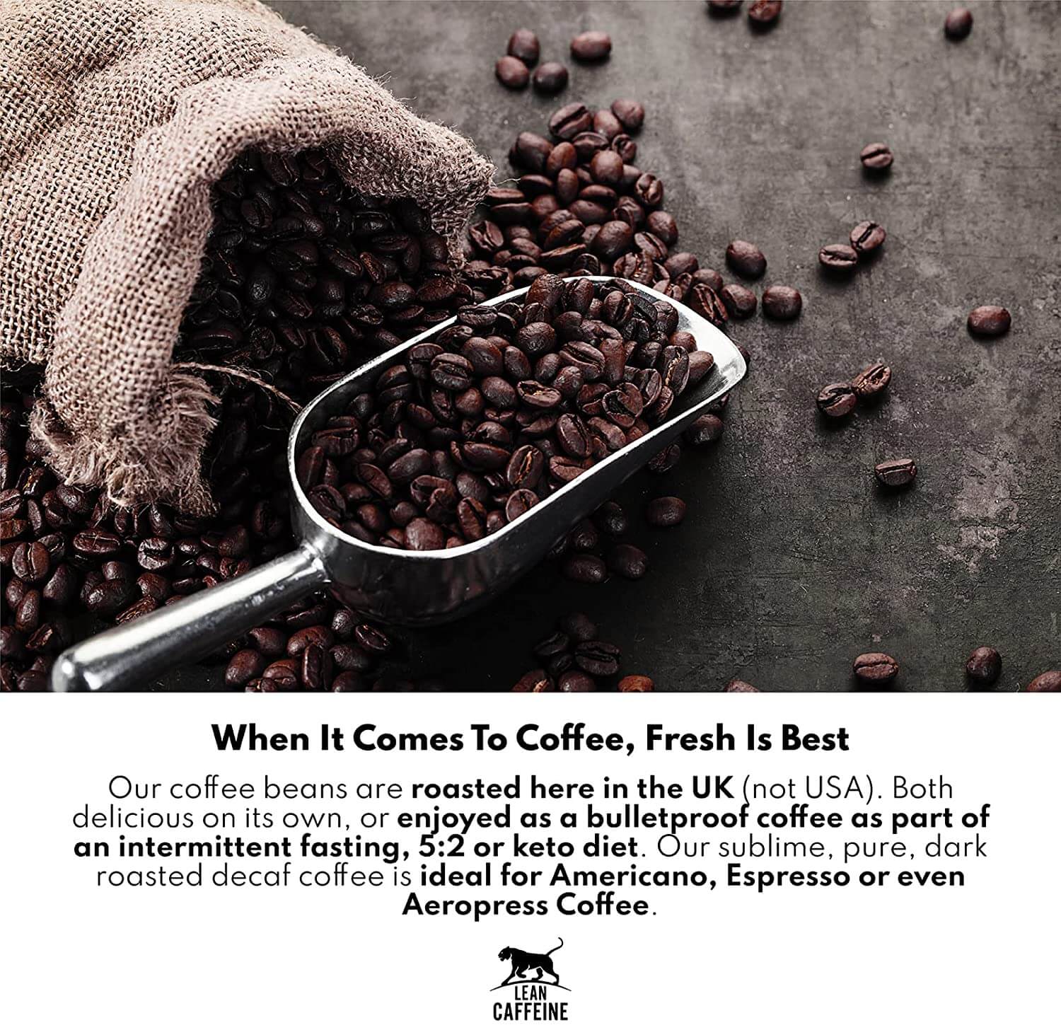 Lean Caffeine Bulletproof Coffee Decaf Coffee Beans Fresh