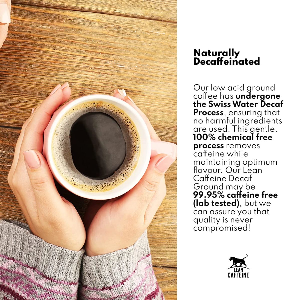 Lean Caffeine Bulletproof Decaf Ground Coffee Decaf