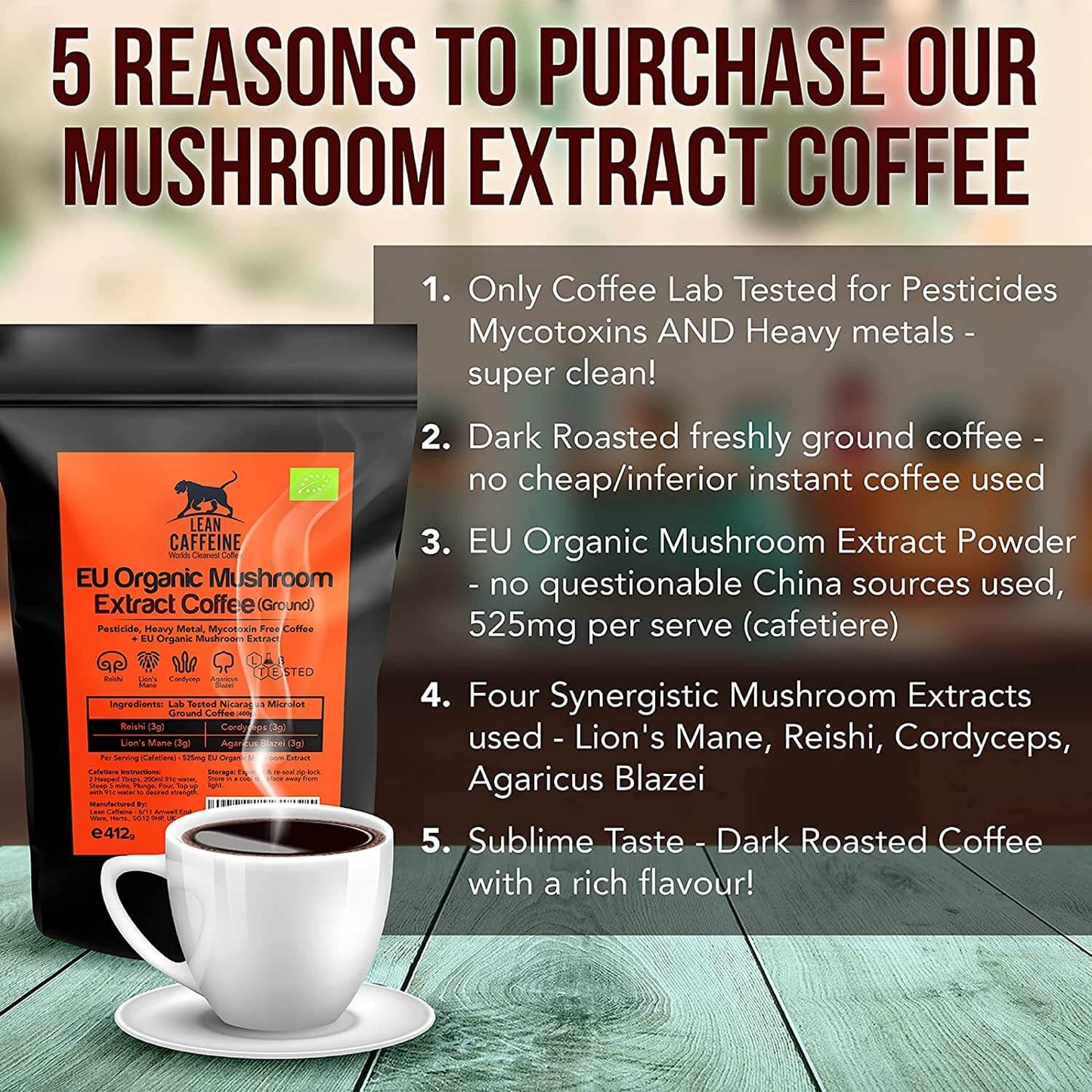 Mushroom Coffee Ground 5 reasons